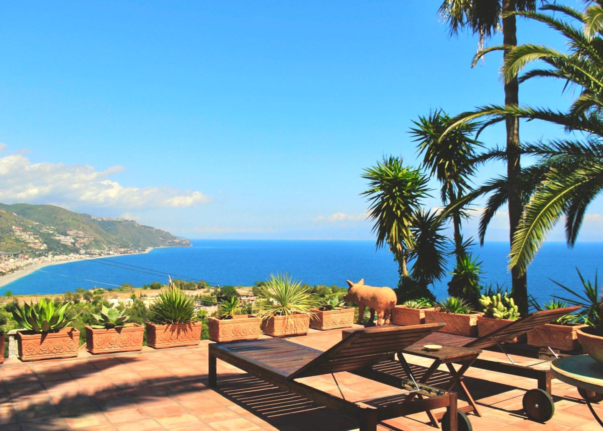 Villa Lou Taormina Private Villa With Panoramic Sea View Pool Екстериор снимка